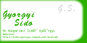 gyorgyi sido business card